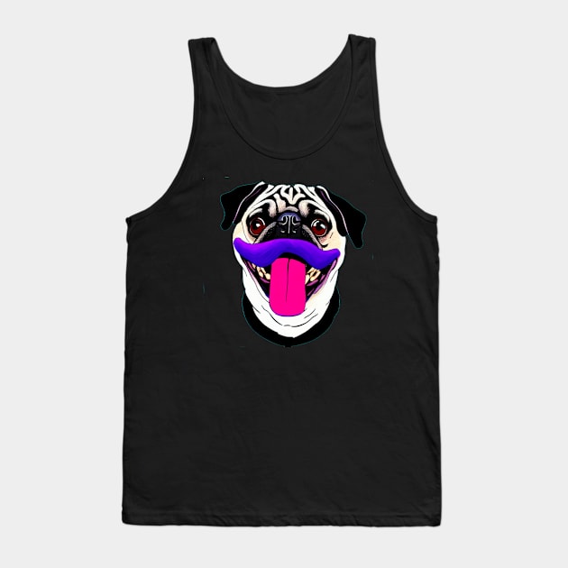 Pug smiling Tank Top by Arassa Army